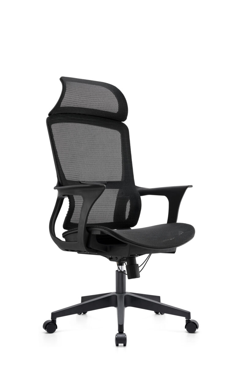 BL-834A  Adjustable Headrest White Office Chair