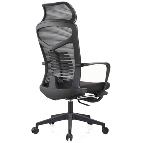 BL-838A-JT Elastic Lumbar Support Gray Frame Chair