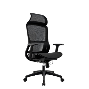 BL-834A-1  Adjustable Headrest White Office Chair