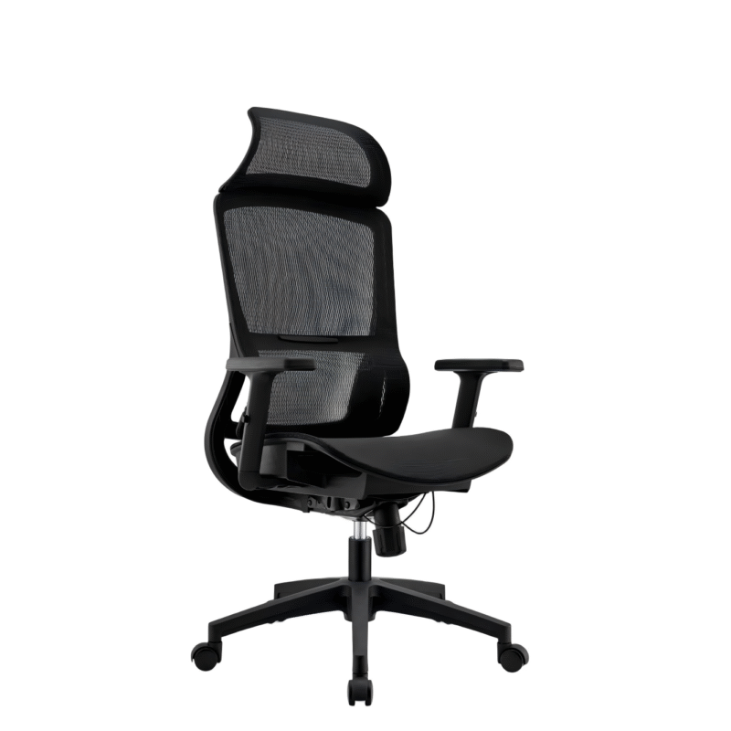 BL-834A-1  Adjustable Headrest White Office Chair