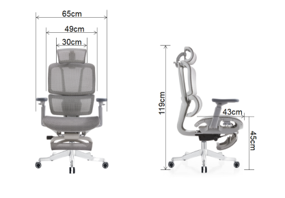 BL0034AG-T Premium Boss Chair for Managers - Adjustable Height, Swivel Function And Breathable Mesh Office Chair